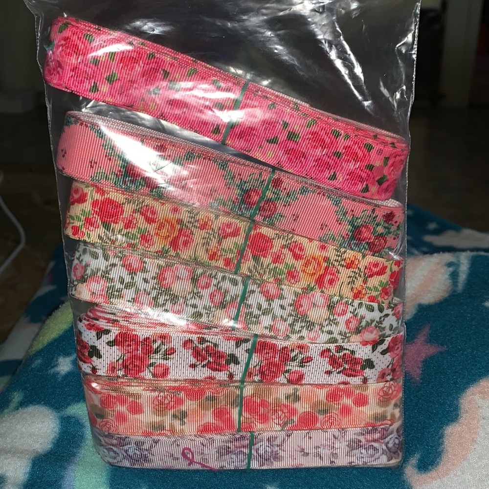 Rose Printed Craft Ribbon - Picture 2 of 2